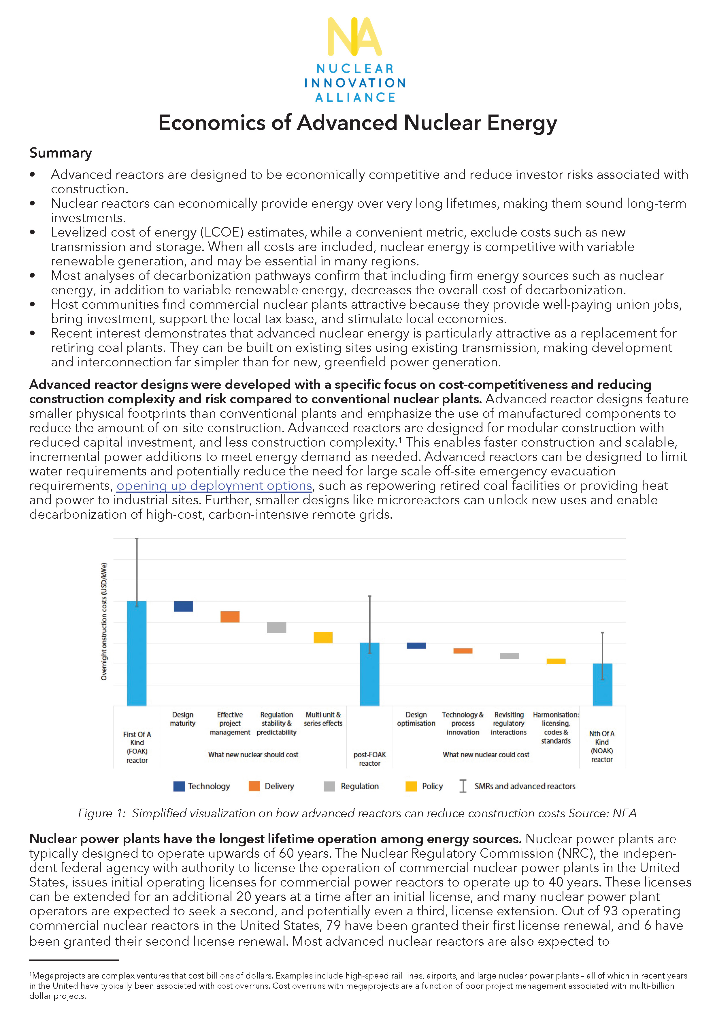 Economics of Advanced Nuclear Energy NIA